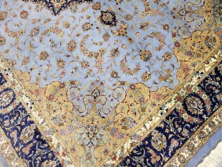 シルク絨毯最高級カシャーンシルク6平米ペルシャ絨毯75997