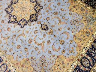 シルク絨毯最高級カシャーンシルク6平米ペルシャ絨毯75997