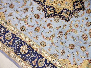 シルク絨毯最高級カシャーンシルク6平米ペルシャ絨毯75997