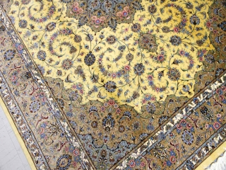 最高級カシャーンシルクリビング手織りペルシャ絨毯75198