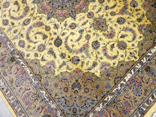 最高級カシャーンシルクリビング手織りペルシャ絨毯75198