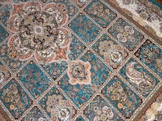 最高級機械織りペルシャカーペットラグブルー990079F