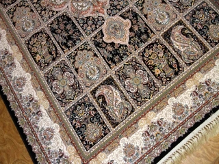 最高級機械織りペルシャカーペットラグヘシティー高級紺色ー990076C