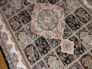 最高級機械織りペルシャカーペットラグヘシティー高級紺色ー990076C