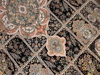 最高級機械織りペルシャカーペットラグヘシティー高級紺色ー990076C