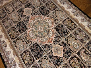 最高級機械織りペルシャカーペットラグヘシティー高級紺色ー990076C