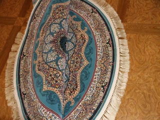 円形インテリアラグ機械織りの最高品質イラン製カーペット990072