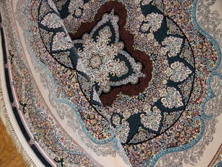 イラン製最高級機械織りペルシャカーペット丸い形990084K