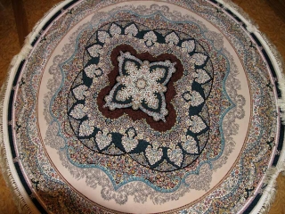 イラン製最高級機械織りペルシャカーペット丸い形990084K