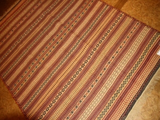 細かいキリムのデザインカラート産地ウール30476