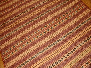 細かいキリムのデザインカラート産地ウール30476