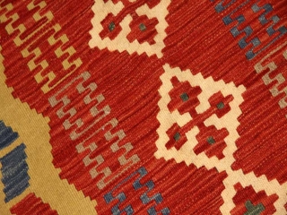 玄関マットの手織りキリムシラズ産地ウール46514