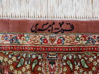 玄関ホール絨毯のハンドメイドシルクペルシャクム産56091