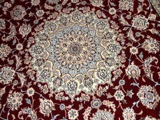 リビングカーペットのペルシャ手織り絨毯ナイン赤い色59030