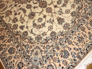 ペルシャリビング絨毯の6帖、明るい色彩メダリオン59034