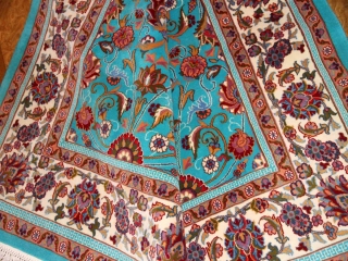 手織りペルシャ絨毯とても綺麗なブルーマシャード産地21180
