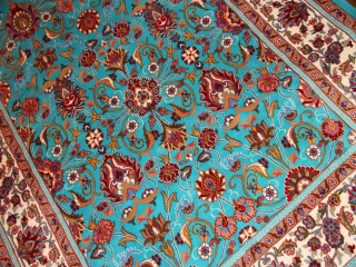 手織りペルシャ絨毯とても綺麗なブルーマシャード産地21180