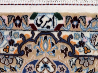 あこがれの色彩ナインブルー玄関マット手織りペルシャ絨毯21186