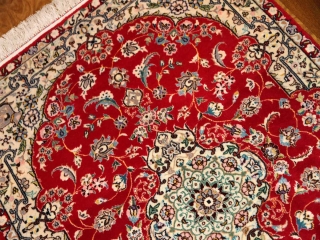 高級手織りペルシャ絨毯ナイン玄関マット赤い21126