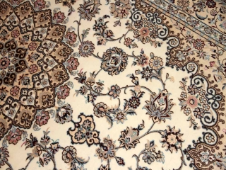リビングペルシャ絨毯手織りナイン産地メダリオン59032