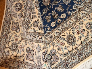 憧れのナインブルー正方形リビングペルシャ絨毯286000