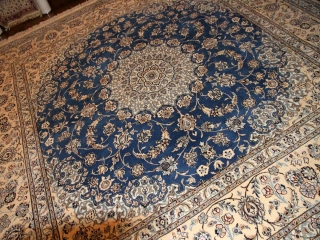 憧れのナインブルー正方形リビングペルシャ絨毯286000