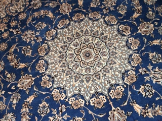 憧れのナインブルー正方形リビングペルシャ絨毯286000