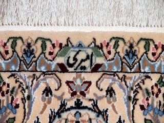 ナインブルーとても綺麗な色彩ペルシャ手織り絨毯21127