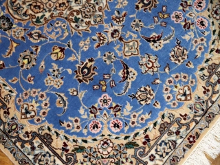 ナインブルー憧れの色彩ペルシャ玄関絨毯21192