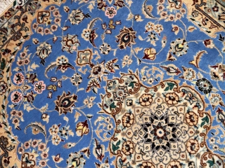 ナインブルー憧れの色彩ペルシャ玄関絨毯21192