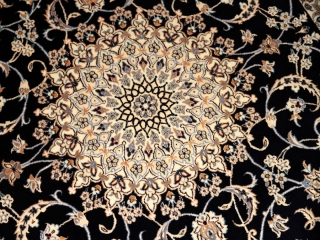 シックなセンターラグ高級ナインハビビヤン77799