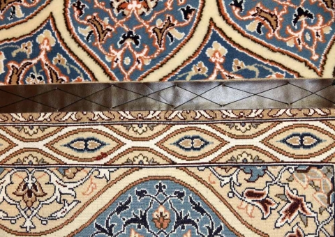 高級ペルシャ絨毯ナインゴンバディーペルシャブルー2415441