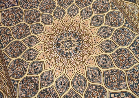 高級ペルシャ絨毯ナインゴンバディーペルシャブルー2415441