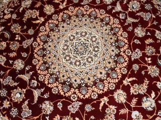 高品質赤い色ペルシャ絨毯ハビビアン工房57034