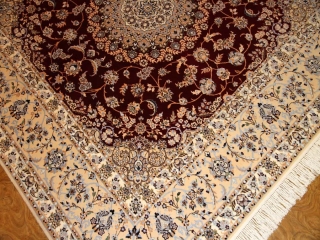 高品質赤い色ペルシャ絨毯ハビビアン工房57034