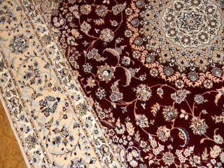 高品質赤い色ペルシャ絨毯ハビビアン工房57034