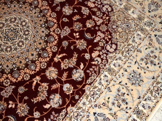 高品質赤い色ペルシャ絨毯ハビビアン工房57034