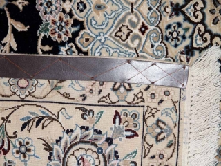 ペルシャ絨毯正方形ナインリビングシックな色彩の紺色58090