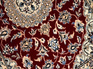 赤色綺麗な玄関マット、手織りペルシャ絨毯ナイン40549