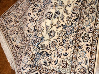 ペルシャ絨毯のナインセンターラグ明るいベージュ色59017