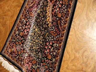 逸品のペルシャ絨毯シルクの玄関マットサイズ56034