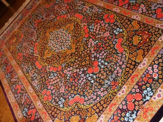 バラの絨毯カラフル高級手織りシルクラグ50095