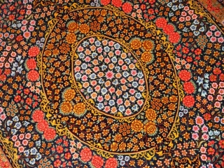 バラの絨毯カラフル高級手織りシルクラグ50095