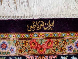 バラの絨毯カラフル高級手織りシルクラグ50095