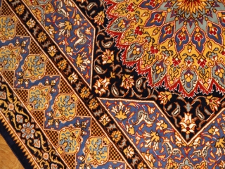 ペルシャ絨毯シルク変わってる玄関マット50053