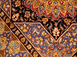 ペルシャ絨毯シルク変わってる玄関マット50053