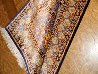 ペルシャ絨毯シルク変わってる玄関マット50053