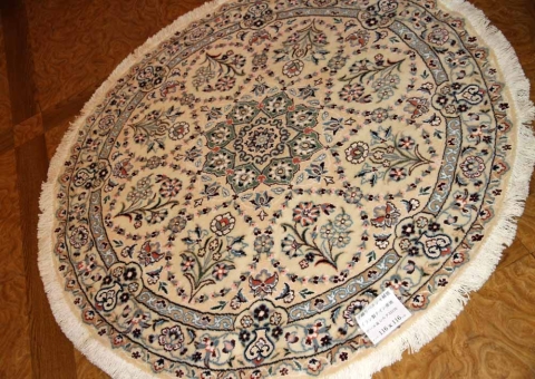 丸いペルシャ絨毯ナインの円形ラグマット33176