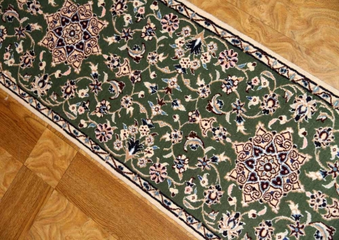 あがりかまち手織りペルシャ絨毯ナイン産36582