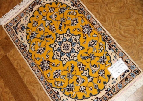 イラン輸入マンション玄関マットペルシャ絨毯ナイン産4151